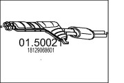 01.50021 Stredný tlmič výfuku MTS