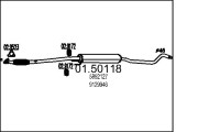 01.50118 Stredný tlmič výfuku MTS