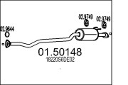 01.50148 Stredný tlmič výfuku MTS