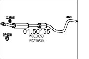 01.50155 Stredný tlmič výfuku MTS