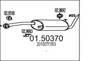 01.50370 Stredný tlmič výfuku MTS