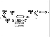 01.50447 Stredný tlmič výfuku MTS