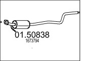01.50838 Stredný tlmič výfuku MTS
