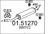 01.51270 Stredný tlmič výfuku MTS