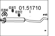 01.51710 Stredný tlmič výfuku MTS