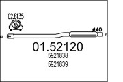 01.52120 Stredný tlmič výfuku MTS