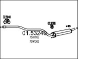 01.53240 Stredný tlmič výfuku MTS