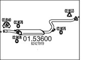 01.53600 Stredný tlmič výfuku MTS