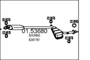 01.53680 Stredný tlmič výfuku MTS