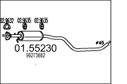01.55230 Stredný tlmič výfuku MTS