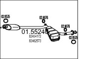 01.55240 Stredný tlmič výfuku MTS