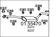 01.55470 Stredný tlmič výfuku MTS