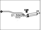 01.55620 Stredný tlmič výfuku MTS