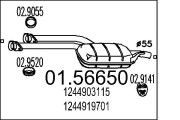 01.56650 Stredný tlmič výfuku MTS