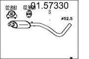 01.57330 Stredný tlmič výfuku MTS