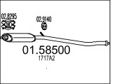 01.58500 Stredný tlmič výfuku MTS