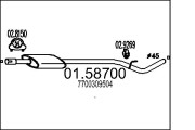 01.58700 Stredný tlmič výfuku MTS