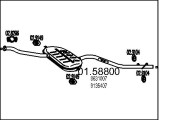 01.58800 Stredný tlmič výfuku MTS