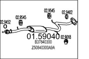 01.59040 Stredný tlmič výfuku MTS
