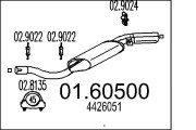 01.60500 Koncový tlmič výfuku MTS