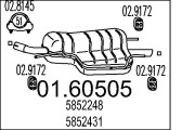 01.60505 Koncový tlmič výfuku MTS