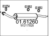 01.61260 Koncový tlmič výfuku MTS