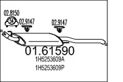01.61590 Koncový tlmič výfuku MTS