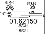 01.62150 Koncový tlmič výfuku MTS