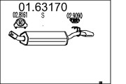 01.63170 Koncový tlmič výfuku MTS