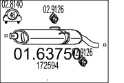01.63750 Koncový tlmič výfuku MTS