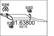 01.63800 Koncový tlmič výfuku MTS