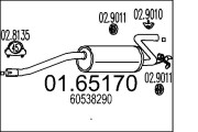 01.65170 Koncový tlmič výfuku MTS