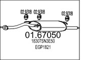 01.67050 Koncový tlmič výfuku MTS