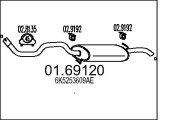 01.69120 Koncový tlmič výfuku MTS