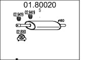 01.80020 Stredný tlmič výfuku MTS