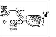 01.80200 Stredný tlmič výfuku MTS
