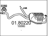 01.80220 Stredný tlmič výfuku MTS
