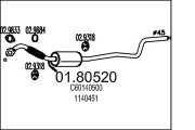 01.80520 Stredný tlmič výfuku MTS