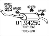 01.94250 Koncový tlmič výfuku MTS