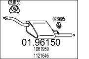 01.96150 Koncový tlmič výfuku MTS
