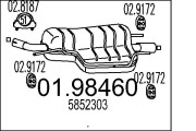 01.98460 Koncový tlmič výfuku MTS