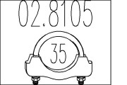 02.8105 Spojka trubiek výfukového systému MTS