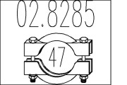 02.8285 Spojka trubiek výfukového systému MTS