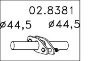 02.8381 Spojka trubiek výfukového systému MTS