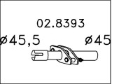 02.8393 Spojka trubiek výfukového systému MTS
