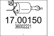 17.00150 Filter sadzí/pevných častíc výfukového systému MTS