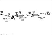 FORD21708A016304 Výfukový systém MTS