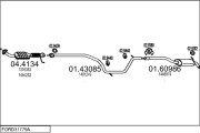 FORD31779A022510 Výfukový systém MTS