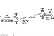 FORD36198A058972 Výfukový systém MTS