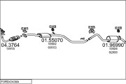 FORD43438A006092 Výfukový systém MTS